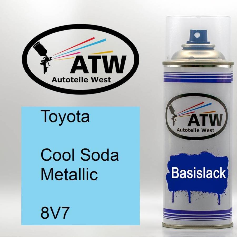 Toyota, Cool Soda Metallic, 8V7: 400ml Sprühdose, von ATW Autoteile West.